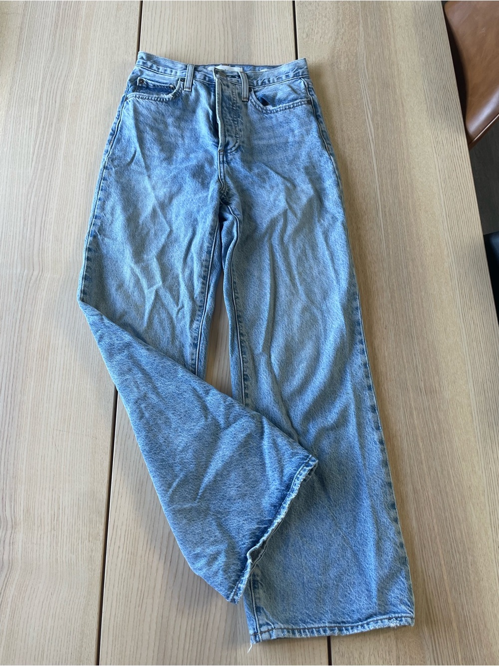 Denim Forum Farrah High-Rise Wide Leg Jeans ladies size 24 L28 jeans